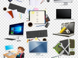 电脑笔记本计算机办公科技PNG免抠素材图片设计 高清模板下载与商务应用大全